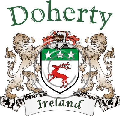 doherty arms coat name irish crests