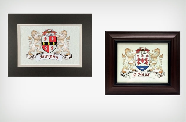 Framed Coat of Arms & History