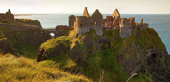 Ireeland country dunluce castle sunrise