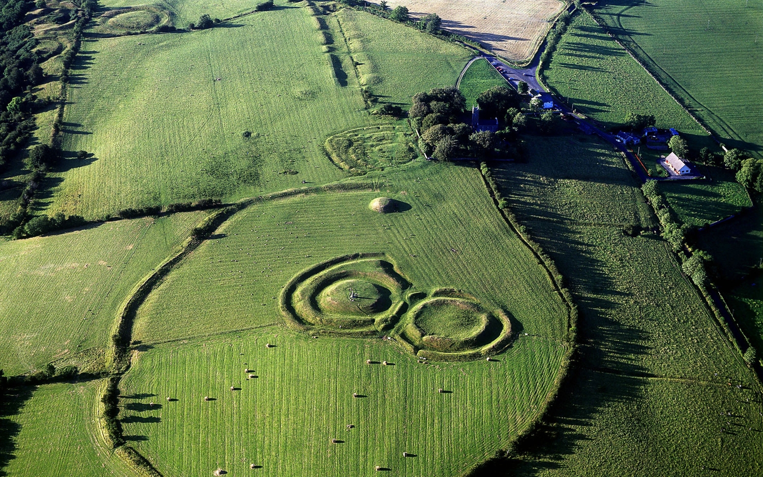 Round earthworks at the hill of tara county meath Leinster Ireland