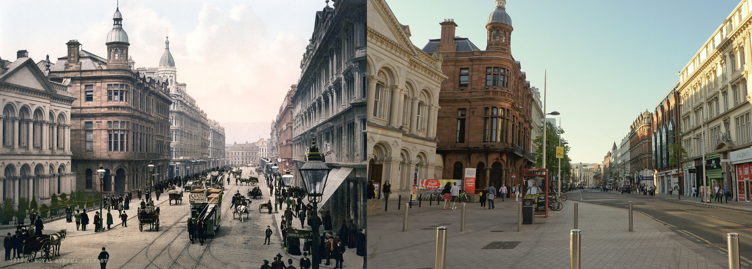 Royal Avenue Belfast old and new